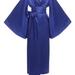 KÃ‚femme Classic Kimono Silk Robe - Blue - Blue - M/L