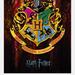 Harry Potter Hogwarts Crest Framed Canvas Print - 40cm x 30cm - Yellow - 40CM X 30CM