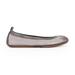 Yosi Samra Samara Foldable Ballet Flat In Pewter Metallic Leather - Grey
