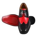 LIBERTYZENO Boyka Leather Red Bottom Oxford Style Dress Shoes - Black - 10