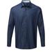 Premier Premier Mens Long Sleeve Denim-Pindot Shirt (Indigo) - Blue - S