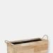 Sunnydaze Decor Sunnydaze Acacia Wood Rectangle Tray Planter with Handles/Liner - Natural - Brown