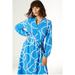 Principles Womens/Ladies Printed V Neck Shirt Dress - Blue - 6