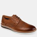 Vance Co. Shoes Warrick Wide Width Wingtip Derby - Brown - 13