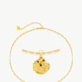 Classicharms Gold Sculptural Zodiac Sign Pendant Necklace Set - Gold - ASTROLOGY SIGN: PISCES