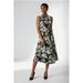 Principles Womens/Ladies Floral Halter Neck Midi Dress - Black - 14