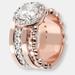 Bronzallure Cubic Zirconia Multiband Ring - Pink - 7.5