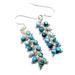 Alexa Martha Designs As Seen on TV Jane the Virgin Sterling Silver Turquoise Wire Wrapped Earrings - Blue