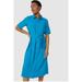 Principles Womens/Ladies Belted Short-Sleeved Shirt Dress - Teal - Green - 8