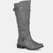 Journee Collection Journee Collection Women's Harley Boot - Grey - 9