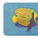 Caroline's Treasures 19 in x 27 in Tropical Fish on Blue Machine Washable Memory Foam Mat