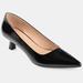 Journee Collection Women's Celica Wide Width Pump - Black - 6.5