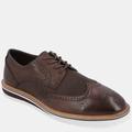 Vance Co. Shoes Warrick Wide Width Wingtip Derby - Brown - 12