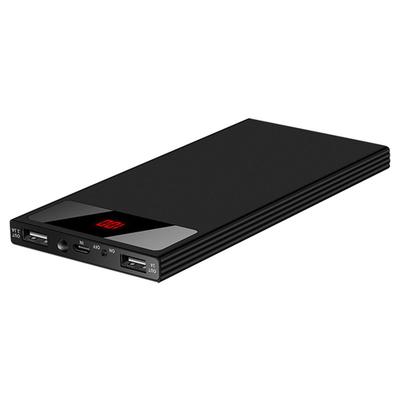 Fresh Fab Finds 20K mAh Power Bank - Ultra-thin, Dual USB Ports, Flashlight, Battery Display - Black