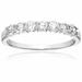 Vir Jewels 3/4 Cttw Diamond Wedding Band For Women In 14 K White Gold 7 Stones Prong Set - White - 5.5