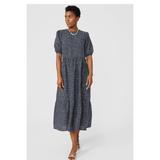 Principles Womens/Ladies Spotted Tiered Petite Midi Dress - Blue - 4