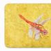 Caroline's Treasures 19 in x 27 in Dragonfly on Yellow Machine Washable Memory Foam Mat