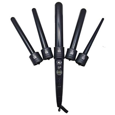 ISO Beauty The 5P 5-In-1 Digital Pro Interchangeable Ceramic Curling Wand Set