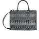 Furla Women Opportunity Tote Leather Canvas Bag Toni Grigio - Black