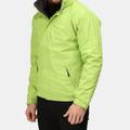 Regatta Mens Dover Waterproof Windproof Jacket - Key Lime/ Seal - Yellow - XS