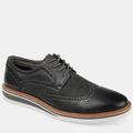 Vance Co. Shoes Warrick Wide Width Wingtip Derby - Grey - 10