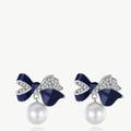 Classicharms Blue Enamel Butterfly Earrings - Blue