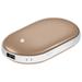 Fresh Fab Finds 5000mAh Portable Hand Warmer & Power Bank - Rechargeable, Double-Sided Heating, Pocket Size - Gold