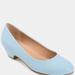 Journee Collection Women's Comfort Saar Narrow Width Pump - Blue - 9