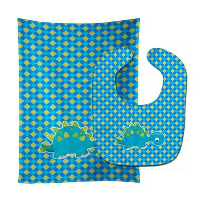 Caroline's Treasures Stegosaurus Dinosaur Baby Bib & Burp Cloth