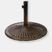 Sunnydaze Decor Cast Iron Umbrella Base with Ridged Design - Brown