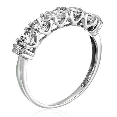 Vir Jewels 1/2 Cttw 5 Stone Diamond Ring Engagement Bridal In 14K White Gold Round Prong - White - 7.5