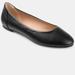 Journee Collection Women's Comfort Kavn Narrow Width Flat - Black - 8