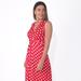 Krisp Womens/Ladies Knot Front Polka Dot Mini Dress - Red/White - Red - US 16