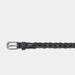 The Normal Brand Leather Braided Belt - Black - M