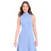 Donna Morgan Aislinn Turtle Neck Dress - Blue - 4