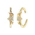 LuvMyJewelry Star Cluster Diamond Ear Cuffs In 14K Yellow Gold Vermeil On Sterling Silver - Gold