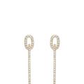 Ettika Crystal Paperclip 18k Gold Plated Earrings - Gold - OS