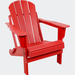 Sunnydaze Decor Foldable Outdoor Adirondack Chair All-Weather Hdpe - 34.5â€� H - Red - 1 PIECE