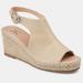 Journee Collection Journee Collection Women's Wide Width Crew Wedge Sandal - White - 5.5