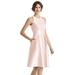 Alfred Sung High-Neck Satin Cocktail Dress With Pockets - D769 - Pink - 14