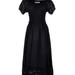 Anna-Kaci Renaissance Boho Lace Maxi Dress - Black - L