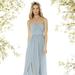 Social Bridesmaid Strapless Draped Bodice Maxi Dress with Front Slits - 8159 - Blue - 6