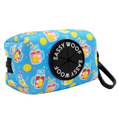 Sassy Woof Dog Waste Bag Holder - You Can't Sip With Us - Blue