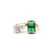 Rivka Friedman Emerald Crystal + Cubic Zirconia Open Band Ring - Gold - 6