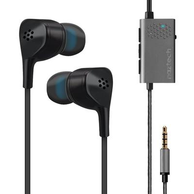 Naztech X1ANC Active Noise Cancelling Earphones 3.5mm Black - Black