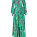 Meghan Fabulous LilyPad Maxi Dress - Pink /Turquoise - Green - XXXL