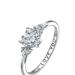 Genevive Sterling Silver With Clear Cubic Zirconia Heart 'I Love You' Promise Ring - Grey - 7