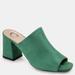 Journee Collection Journee Collection Women's Wide Width Adelaide Slide - Green - 6.5