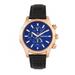 Breed Watches Breed Lacroix Chronograph Leather-Band Watch - Rose Gold/Black