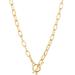 Ettika True Goddess Single Pearl 18k Gold Plated Chain Link Necklace - Gold - OS